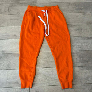 Women's Fashion Nova Orange Joggers with White Drawstring XL